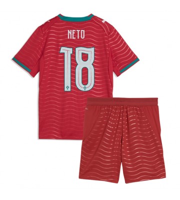 Portugal Pedro Neto #18 Hemmaställ Barn VM 2026 Kortärmad (+ Korta byxor)